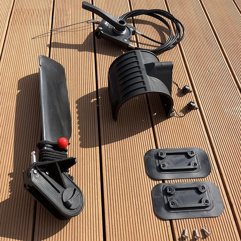 Fishing Boat Kayak Accessories, Adjustable Direction Control System, Rudder Kit Components view 3