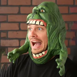 Ghostbusters Slimer Mask Cosplay Adult Latex Helmet Headpiece Halloween Carnival Masquerade Dress Up Purim Party Costume Props