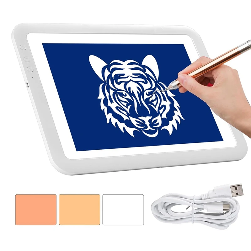 Rechargeable A4 LED Light Box For Tracing, Wireless Lightbox Drawing Light Table Light Pad Light Copy Board For Artists