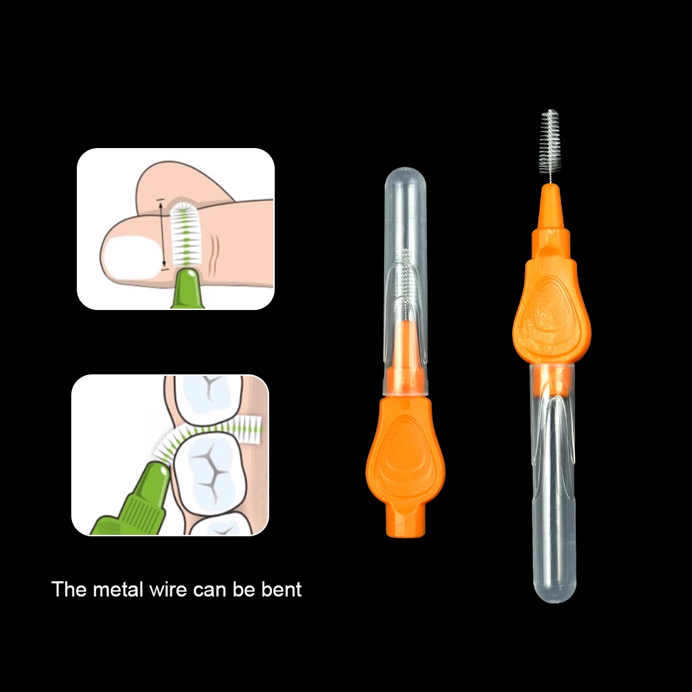5 قطعة L على شكل فرشاة بين الأسنان المسواك العناية بالفم تقويم الأسنان نظيفة بين الأسنان فرشاة ناعمة بين الأسنان 0.6-1.5 مللي متر #3