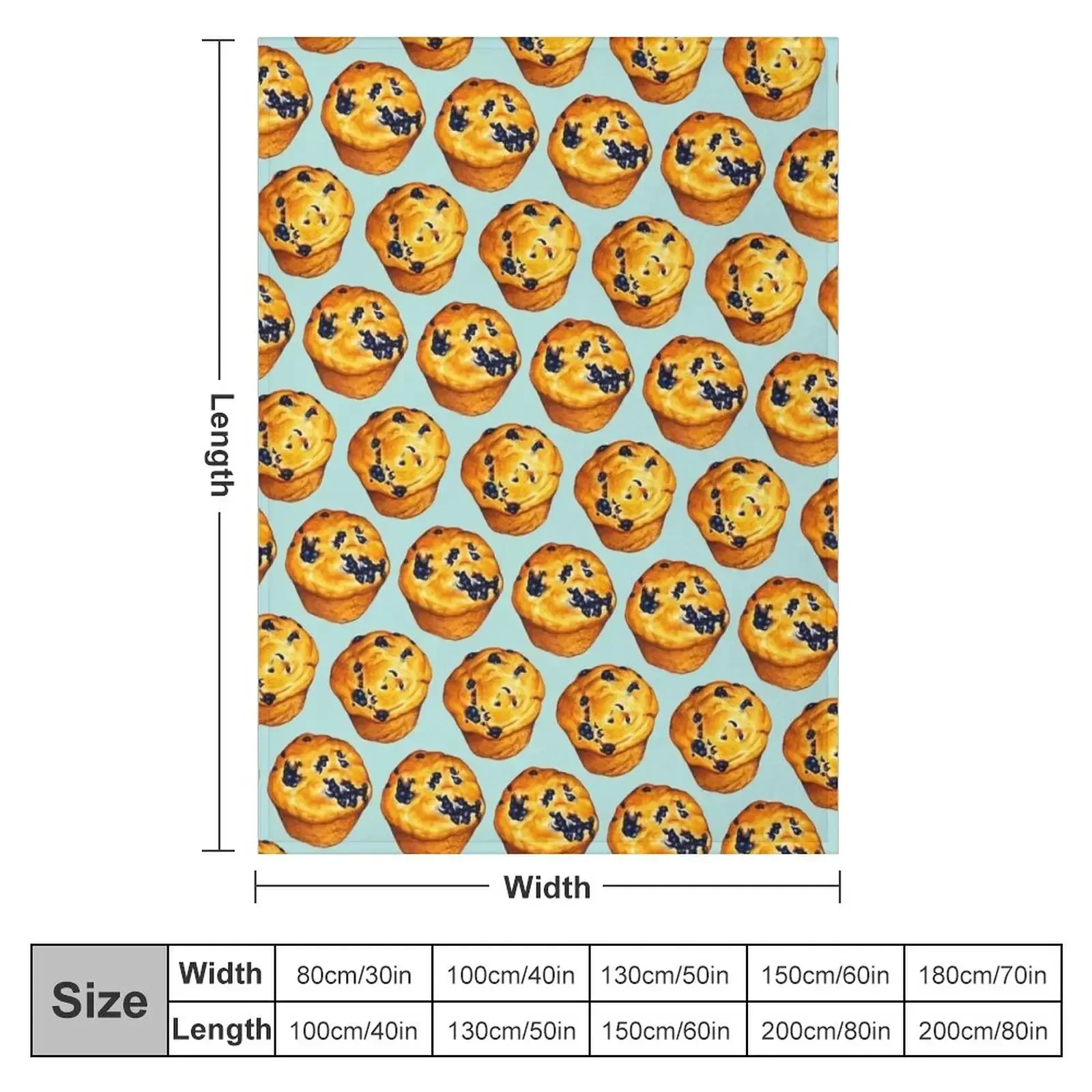 Blueberry Muffin Pattern Throw Blanket Bed covers Decorative Sofas blankets ands Blankets