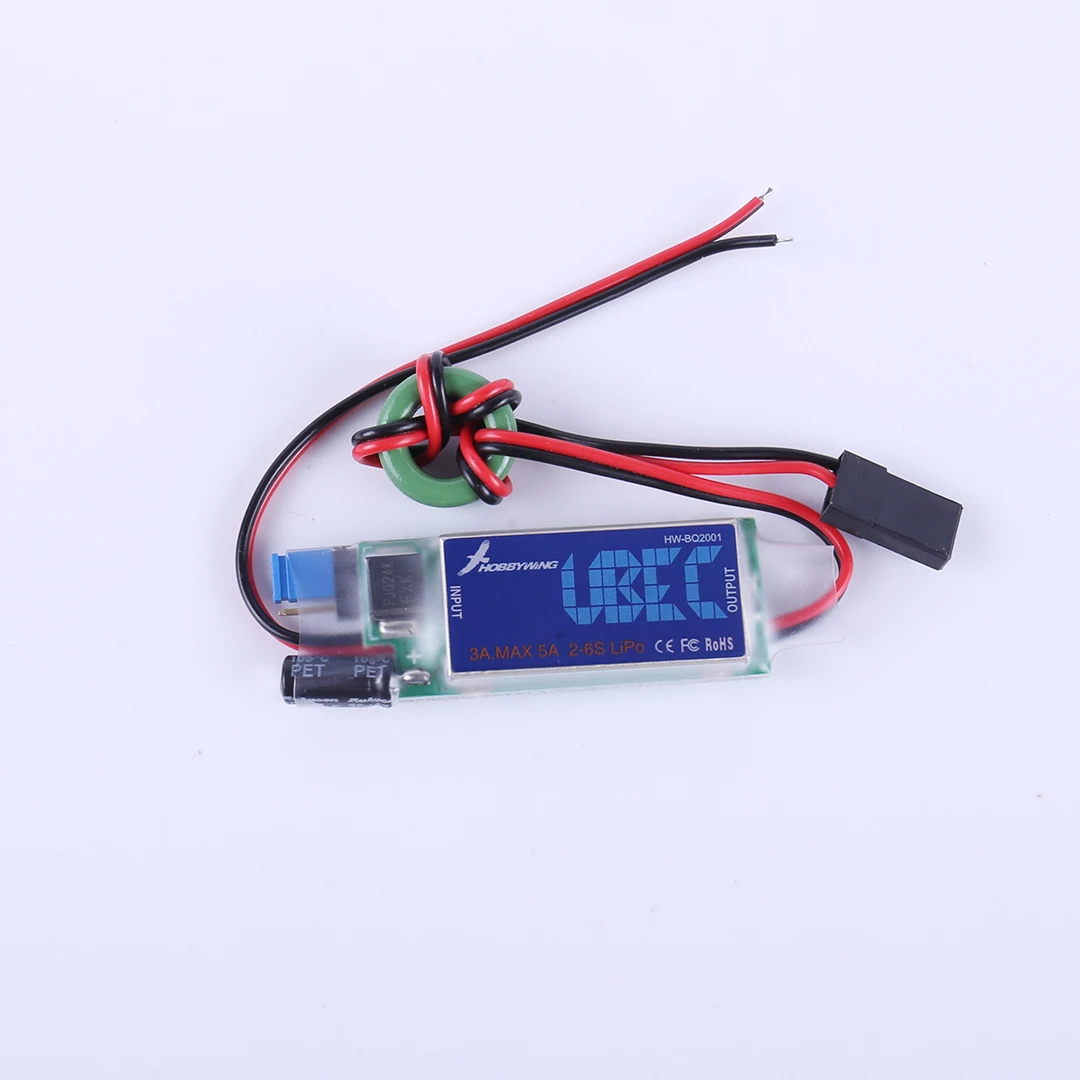 Original HOBBYWING 5V/6V RC UBEC 3A Max 5A ruido RF más bajo BEC blindaje completo antiinterferencias piezas del regulador de conmutación