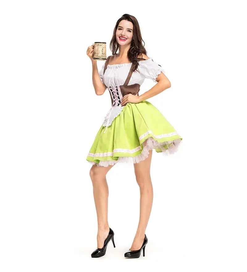 

Костюмы Октоберфеста для девочек, баварское платье-дирндль, Lederhosen, карнавальная вечеринка, нарядное платье на Хэллоуин