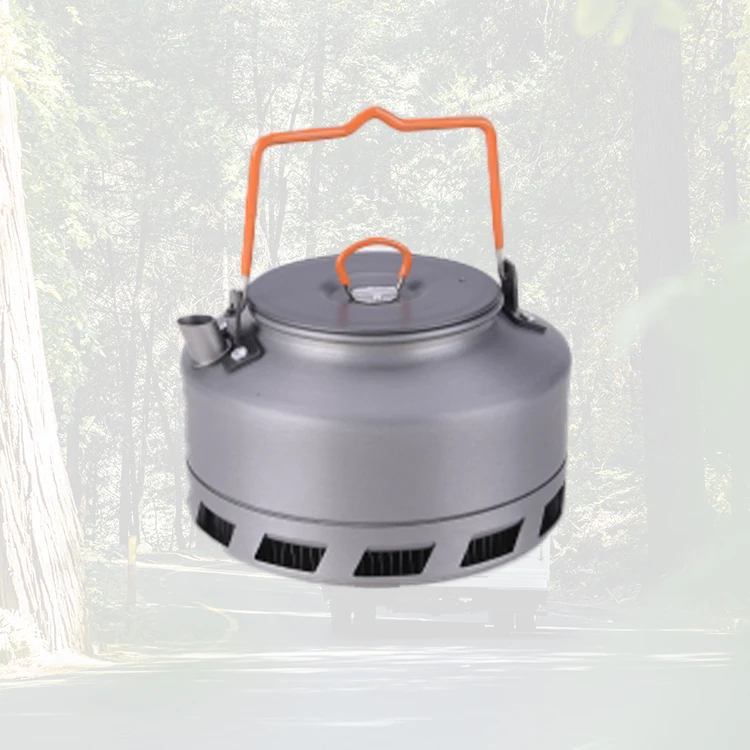 

Intelligent Library Outdoor Camping Special Hard Anodized Aluminum Heat-collecting Kettle 1.1L Campng Pot