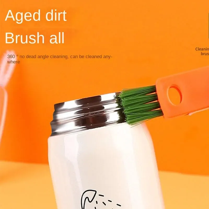 Cleaning Brush Small Bottle Cap Detail Brush Multi-function Straw Cleaning Tool Water Cleaning Gap Applies To The Bottle Carrot