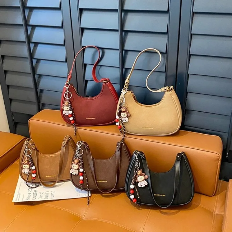 

Solid Color Diaper Bag For Women Elegant Leather Crossbody Bag Luxury Vintage Tote Minimalist Designer Large Capacity