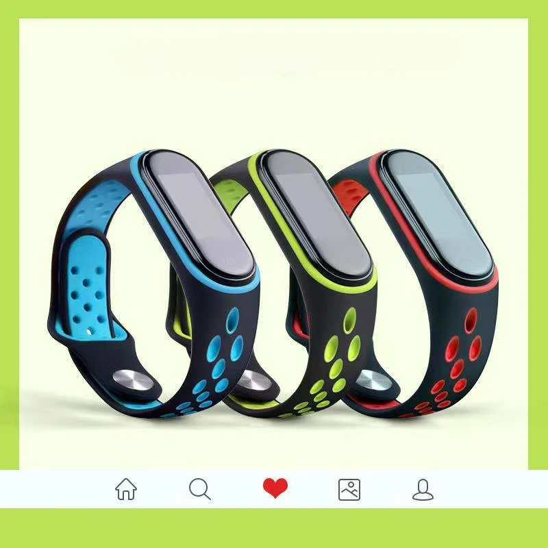 Strap For Xiaomi Mi Band 6 5 4 3 7 Silicone Anti-sweat Replacement Wrist Strap For Mi Band 3 4 7 Bracelet Wristband Accessories