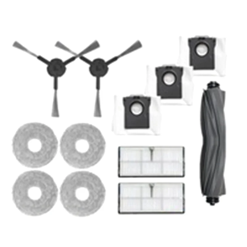 【CODE】Spare Parts Kit For Dreame L10s Ultra Gen 2 Robot Vacuum Cleaner Rubber Main Brush, Hair Cut Side Brush, Filter, Mop Rag