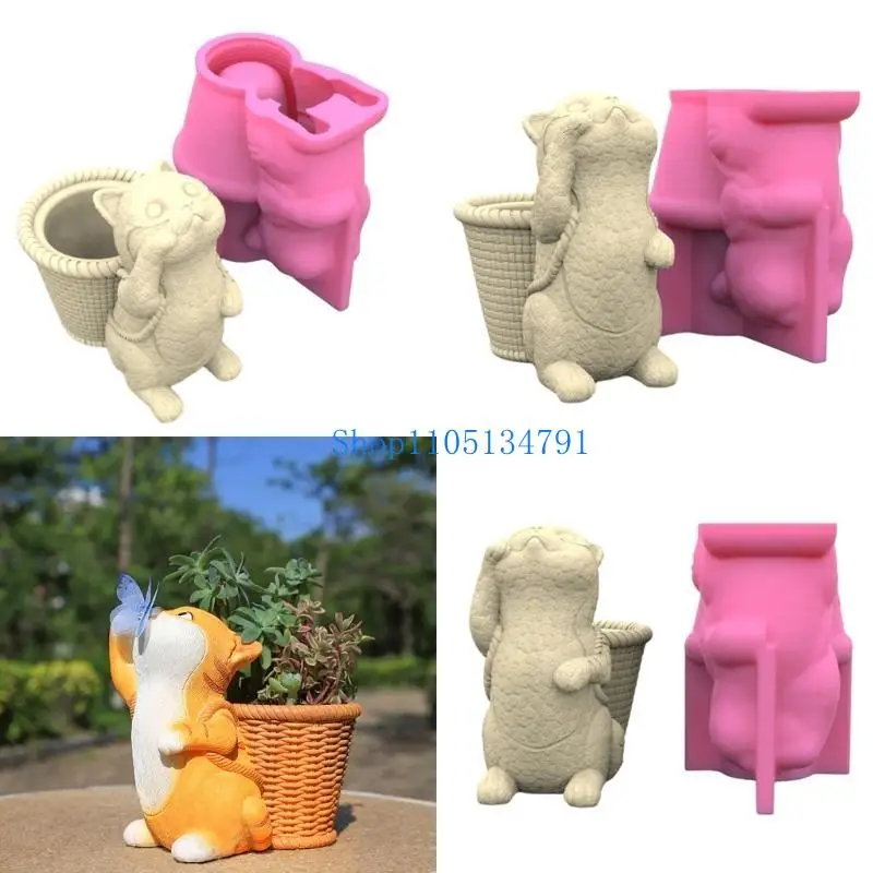 

98 км антипригарная форма для милого кота, держатель для ручек, цветочный горшок, силиконовая форма из эпоксидной смолы, сделай