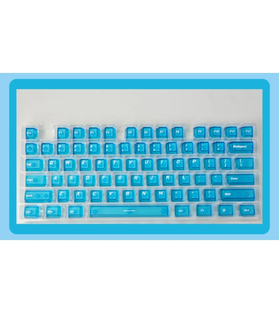 Personalized 118-key mini full set of two-tone injection-molded personalized keycaps blue matte mechanical keyboard keycaps