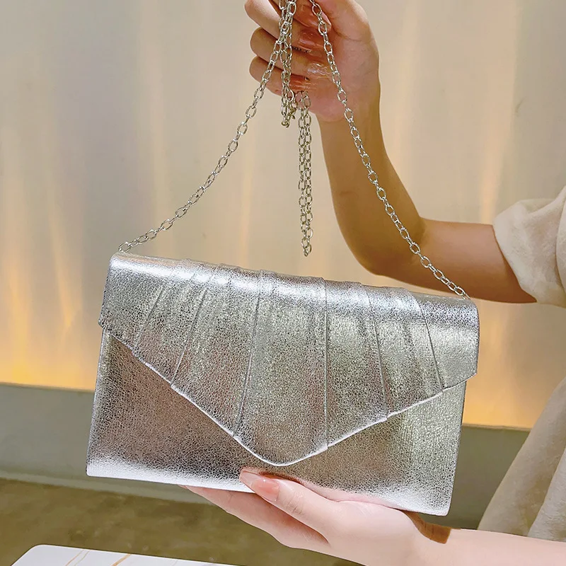 

Luxurious Temperament Evening Banquet Bag Shining Underarm Shoulder Bag Chain Messenger Purse Women Fashion Clutches And Purse