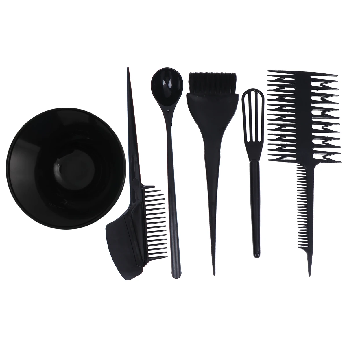 

Dyeing Bowl Set Professional Hair Kit Tint Mixing Tools Plastic Brush Black Color Hair Salon Home Use DIY