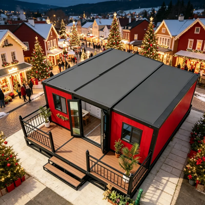 Factory Direct Foldable House 2 Bedroom Shipping Container Outdoor Living House Extendable with Kitchen Toilet Interior Design