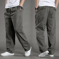 H.Aic S Men's Cargo Pants Summer Spring Cotton Work Wear New In Large Size 6XL Casual Joggers Sweatpants Autumn Trousers