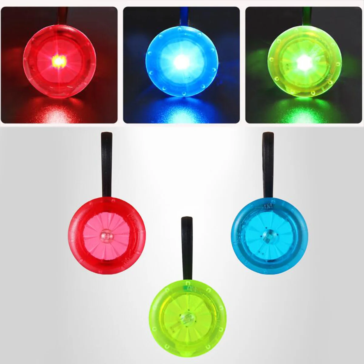 2 Pcs LED Alarm Light Night Outdoor Sports Safe Device Strobe for Backpack Safety