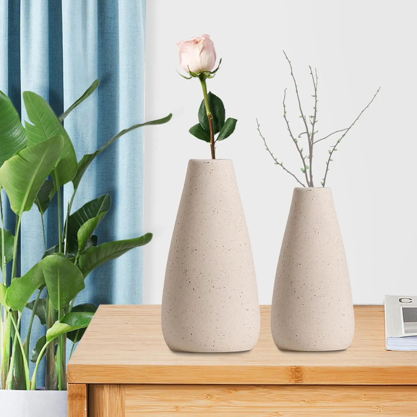 Nordic Style Dry Flower Vases Minimalism Ceramic Vase Flower Arrangements Flowerpot Crafts Table Centerpiece Bedroom Decoration