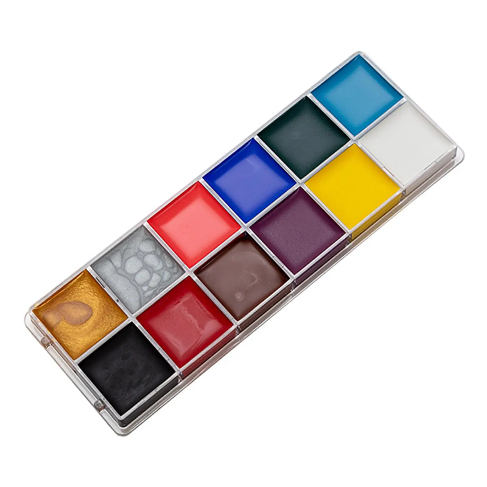 Face Body Paint Painting Palette 12 Colors Professional Face Paint Pigment for Halloween Festival Makeup Stage Performance Party