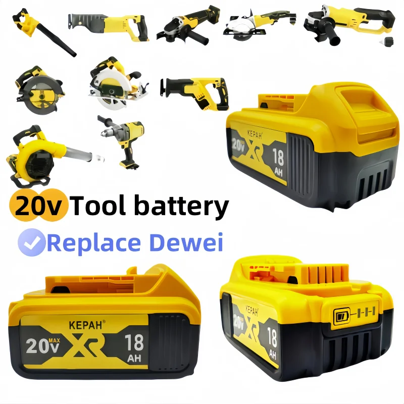 

DCB200 20v 18.0Ah lithium-ion battery,replacing DeWalt 18v rechargeable battery DCB184 DCB200 DCB182 DCB180 DCB181 DCB182 DCB201