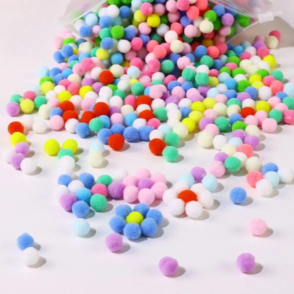 Material artesanal crianças adesivo livro educacional hairball animal pompom arte kit dos desenhos animados montessori pompom artesanato brinquedo