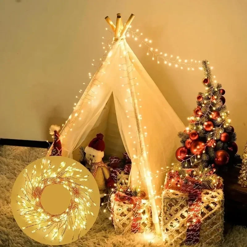 50/100/200LED USB String Lights Remote Control Small Decorative Lights for Christmas Living Room Bedroom Atmosphere