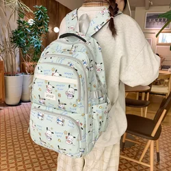 Kawaii Sanrio Pochacco Cartoon Anime Backpack Simple Fashion Backpack Primary and Secondary School Stress Relief StudentBag Gift