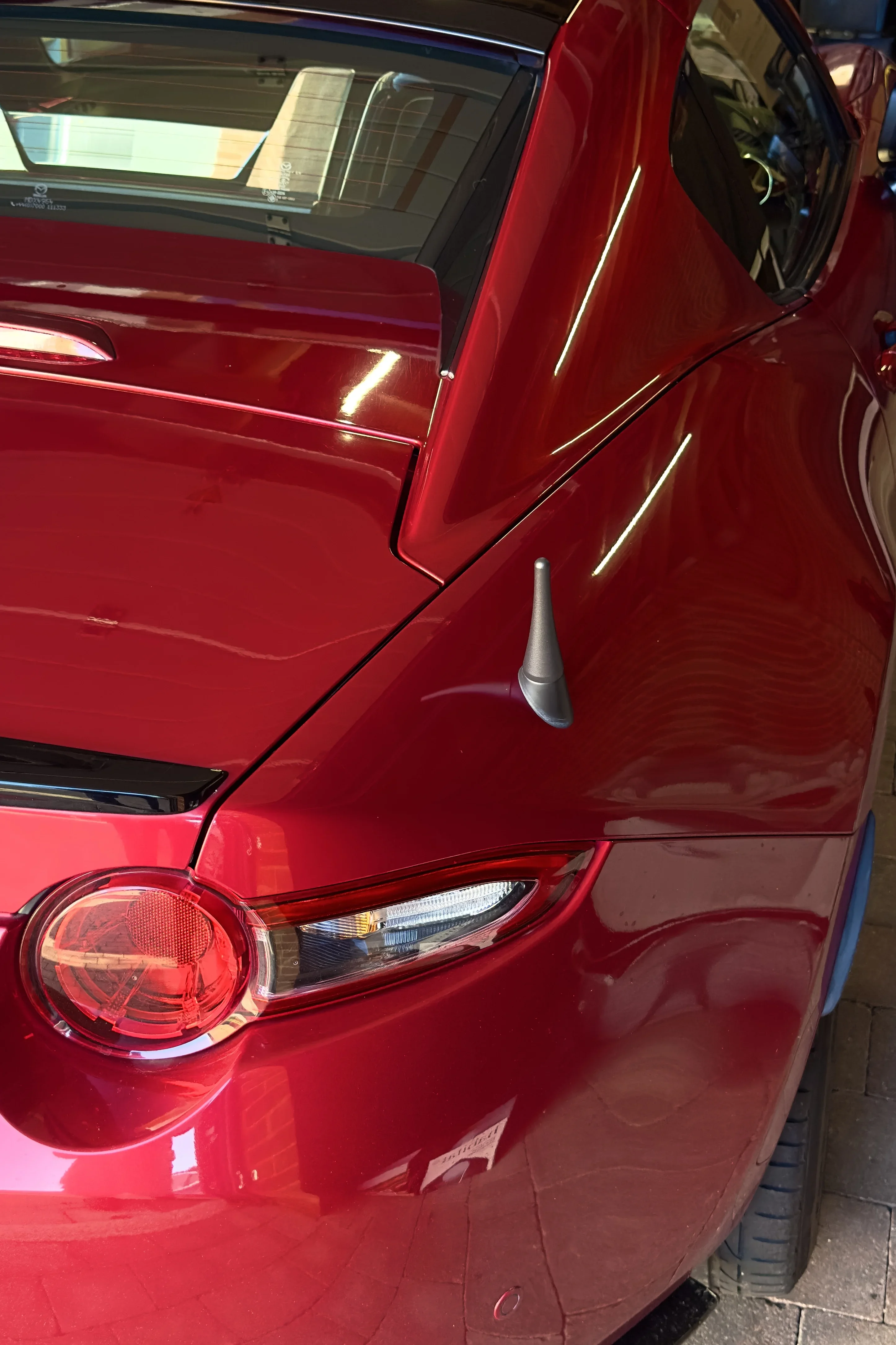 Short Stubby Antenna Mast Antenna Topper for Mazda MX5 Abarth Fiat 124 Spider 3.8 Inch Aluminum 2017 2018 2019 2021 2022