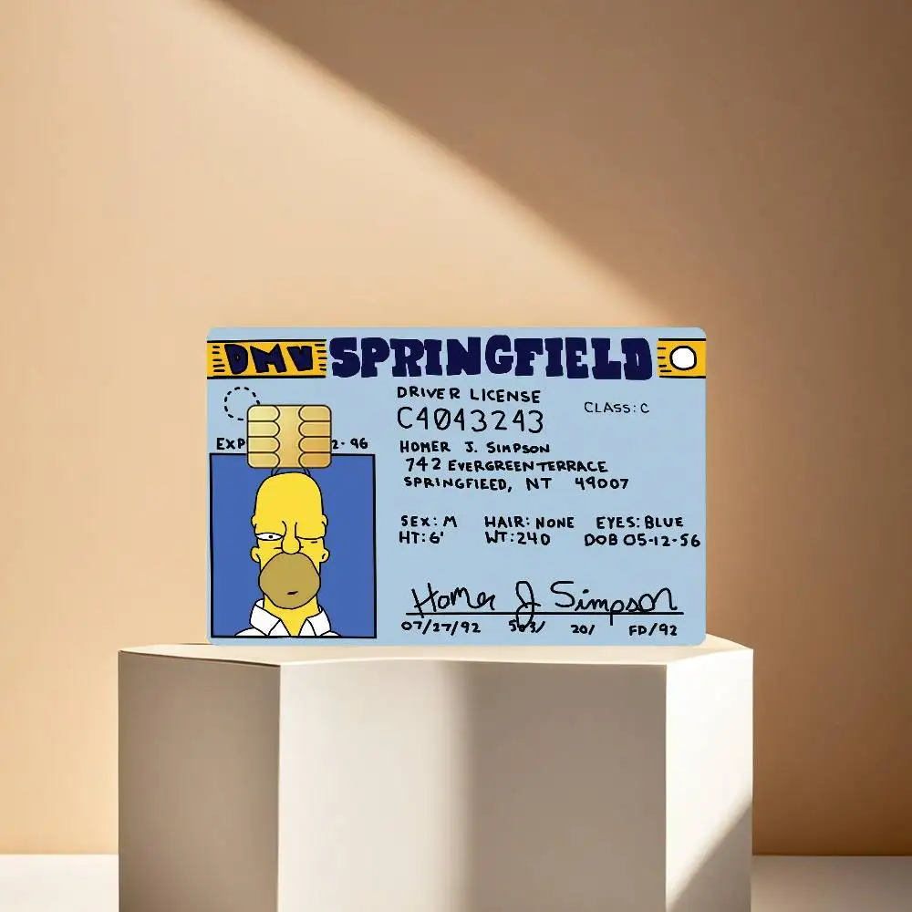 Cartoon-Kreditkarten-Schutzfolie 4 Stück Aufkleber für Busfahrkarten Vorderseitige Dekoration Bank-Debitkarten Wasserdicht T-The S-Simpsons – Detail 11
