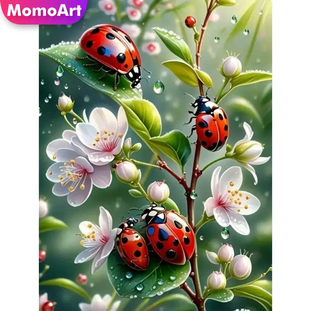 Momoart Katze Diamant Malerei Tier bunte Diamant Mosaik Bild Strass Mond Wand Dekor