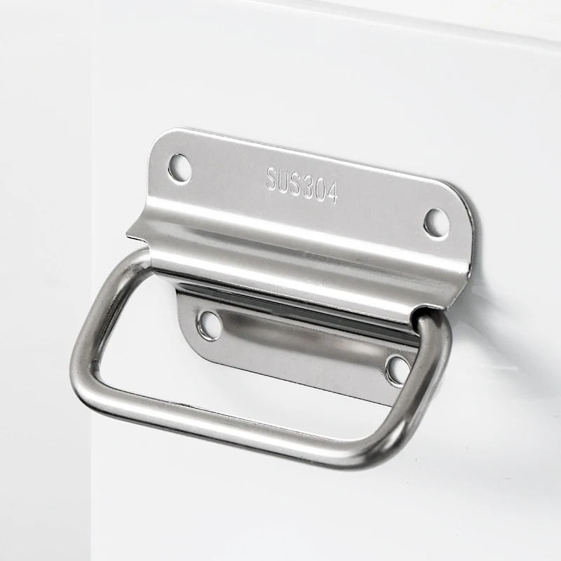 Stainless Steel Folding Handle Toolbox Movable Wooden Box Handle Industrial Equipment Box Aviation Box Handle
