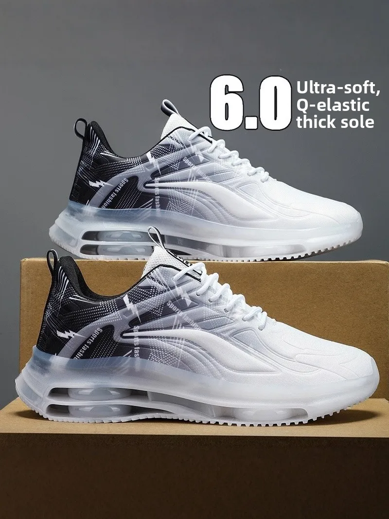 

Men's Running Shoes Soft Bottom Shock Absorption Casual Fashionable Low Cut Breathable Wear Resistant Rubber Outsole
