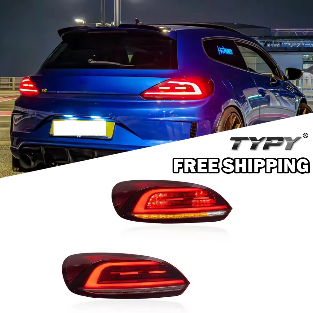 

Автомобильные задние фонари для VW Scirocco 2009-2014, модифицированные задние фонари, динамическая лампа поворота, тормозные ДХО, автомобильные аксессуары