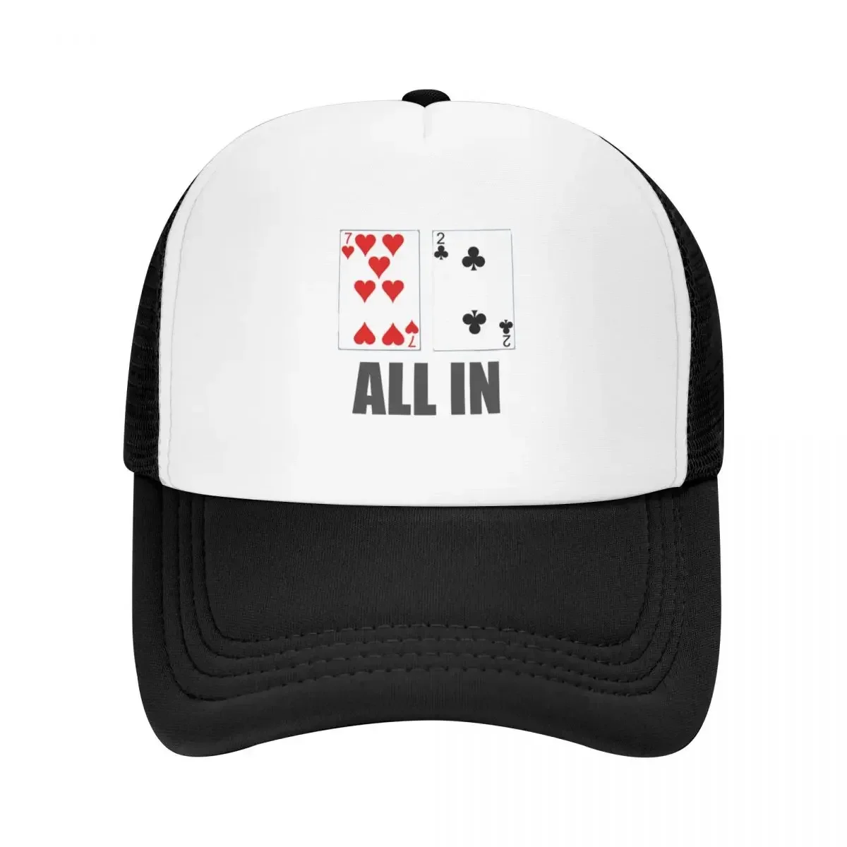 Poker - All in 7 2 Baseball Cap Luxury Hat Hat Beach Sun Cap dad hat Men Hats Women's