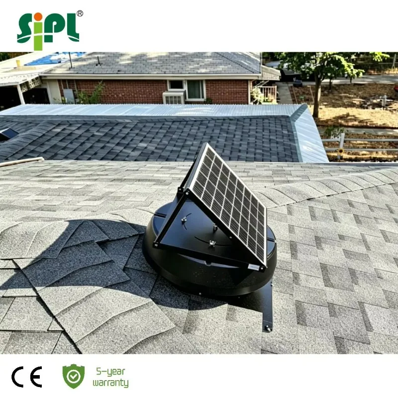 40W Solar Attic Fan 14in IP68 Waterproof Integrated Adjustable Solar Roof Ventilation Fan for Residential & Industrial Use