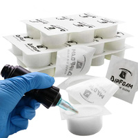 48/24/12/6/3PCS Disposable Tattoo Needle Cleaning Sponge Tattoo Dip Cup Caps for Needle and Tip Rinse Dip Clean Accessories