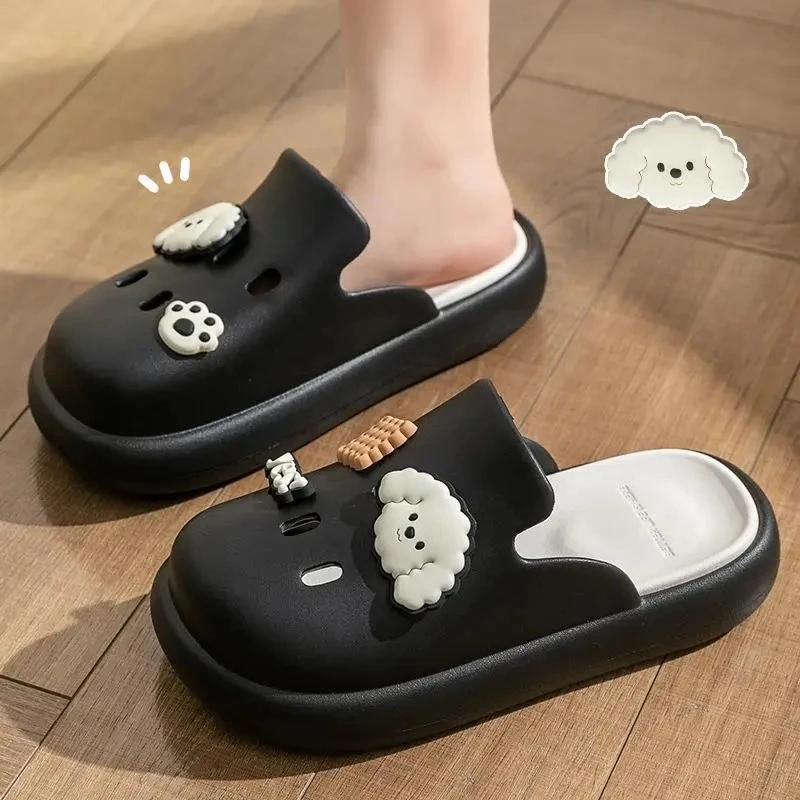 

Новинка 2023 года, женская перфорированная обувь на толстой подошве, летняя модная пляжная одежда, крутые тапочки с противоскользящим носком