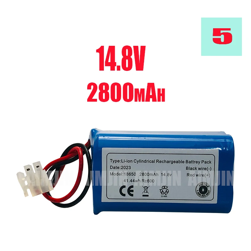 for Conga Excellence 4S1P 14.8V 2800mAh lithium-ion vacuum battery 950 990 1090 for Deebot ILife Shark robot