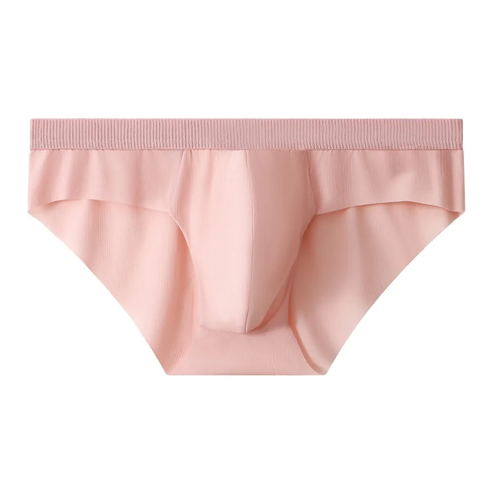Men's Ice Silk Briefs Summer New Ultra-thin Transparent Seamless Sexy Quick-drying Breathable Underwear Panties