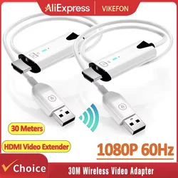 30M 1080P 60Hz TV Stick HDMI-Compatible Transmitter Receiver 5.8G Video Extender Range Plug&Play For PC TV Projector Monitor