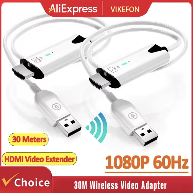 30M 1080P 60Hz TV Stick nadajnik-odbiornik kompatybilny z HDMI 5.8G przedłużacz wideo Plug & Play dla monitora projektora telewizyjnego PC