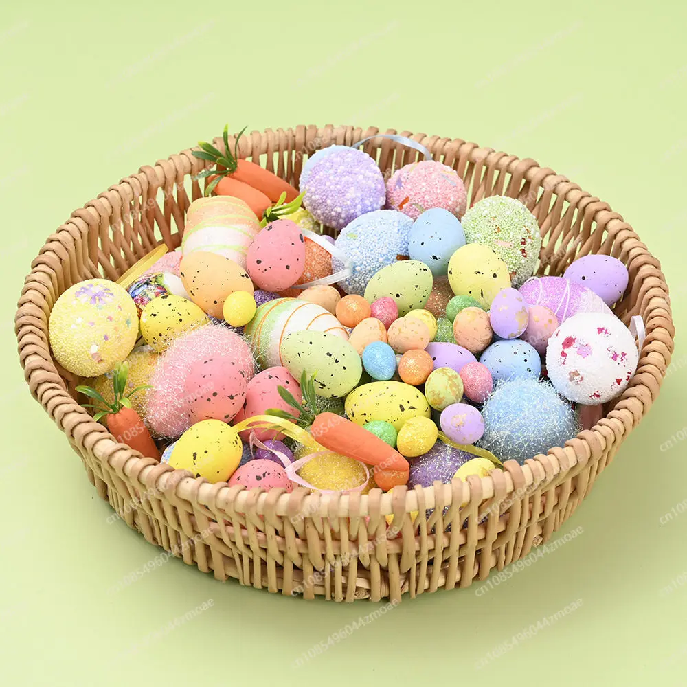 suprimentos-de-decoracao-de-pascoa-ovos-de-espuma-simulados-ovos-de-cenoura-ovos-de-passaro-ovos-pintados-pequenos-pingentes