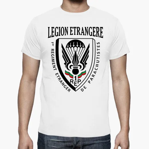 

France Legion Extranjera 1st Paratrooper T-Shirt 100% Cotton O-Neck Summer Short Sleeve Casual Mens T-shirt Size S-3XL