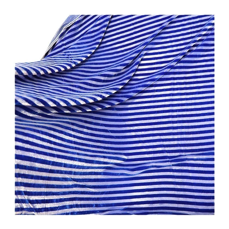 실크 스트라이프 의류 원단 밝은 색상의 벨벳 드레스와 치파오