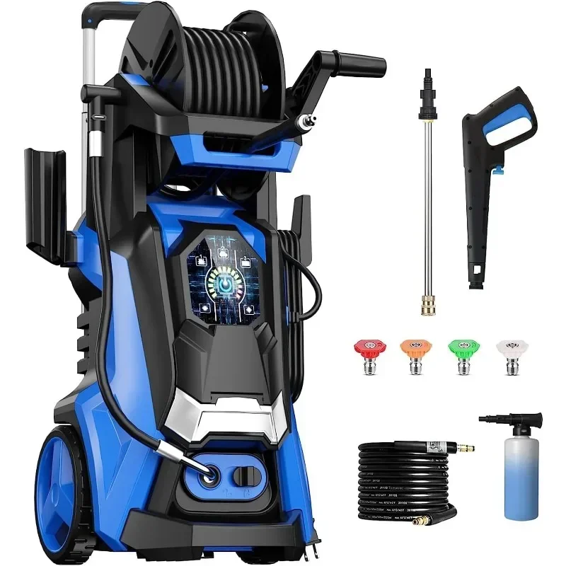 Electric Pressure Washer 4500 PSI 3.2 GPM Touch Screen Adjustable Pressure,4 Nozzles and 500ml Foam Cannon Power Washer Cleaning