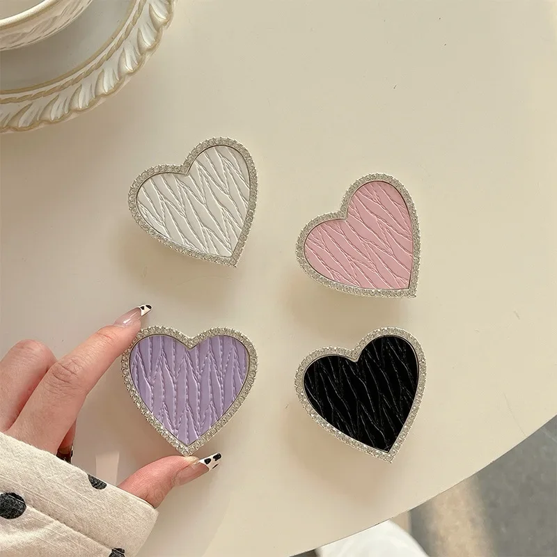 

Y2K розовый держатель в форме сердца со стразами, универсальный кронштейн Smart Tok для iPhone Samsung, корейская складная подставка Griptok, розетка