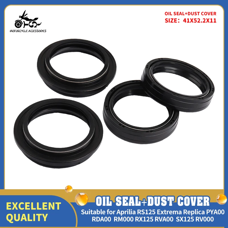 

SJ 41x52.2x11 Front Shock Absorber Dust Oil Seal For Aprilia RS125 RX125 RVA00 SX125 RV000 2008-2014 Motorcycle Acccessories