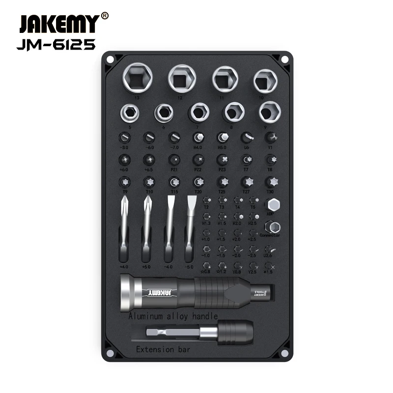 60 in 1 Precision Screwdriver Set for Phone Game Console Household Repair Tool Kit Magnetic Torx Hex Screw Driver Bits JM-6125