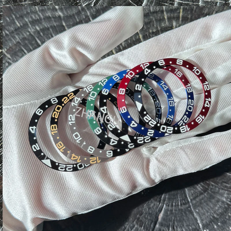 Ramka zegarka GMT z ramką ze stopu ceramiki 38 mm i wbudowanym pierścieniem, regulowane nachylenie Obudowa 40 mm NH35 NH34 Obudowa akcesoriów do zegarków GMT