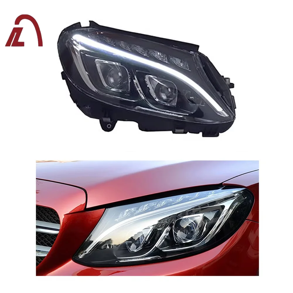 

Led Headlights for Mercedes-Benz C-CLASS C180 C200 C26 C300 W205 Headlight High Configuration Dual Lens LED 12V Car Accessories
