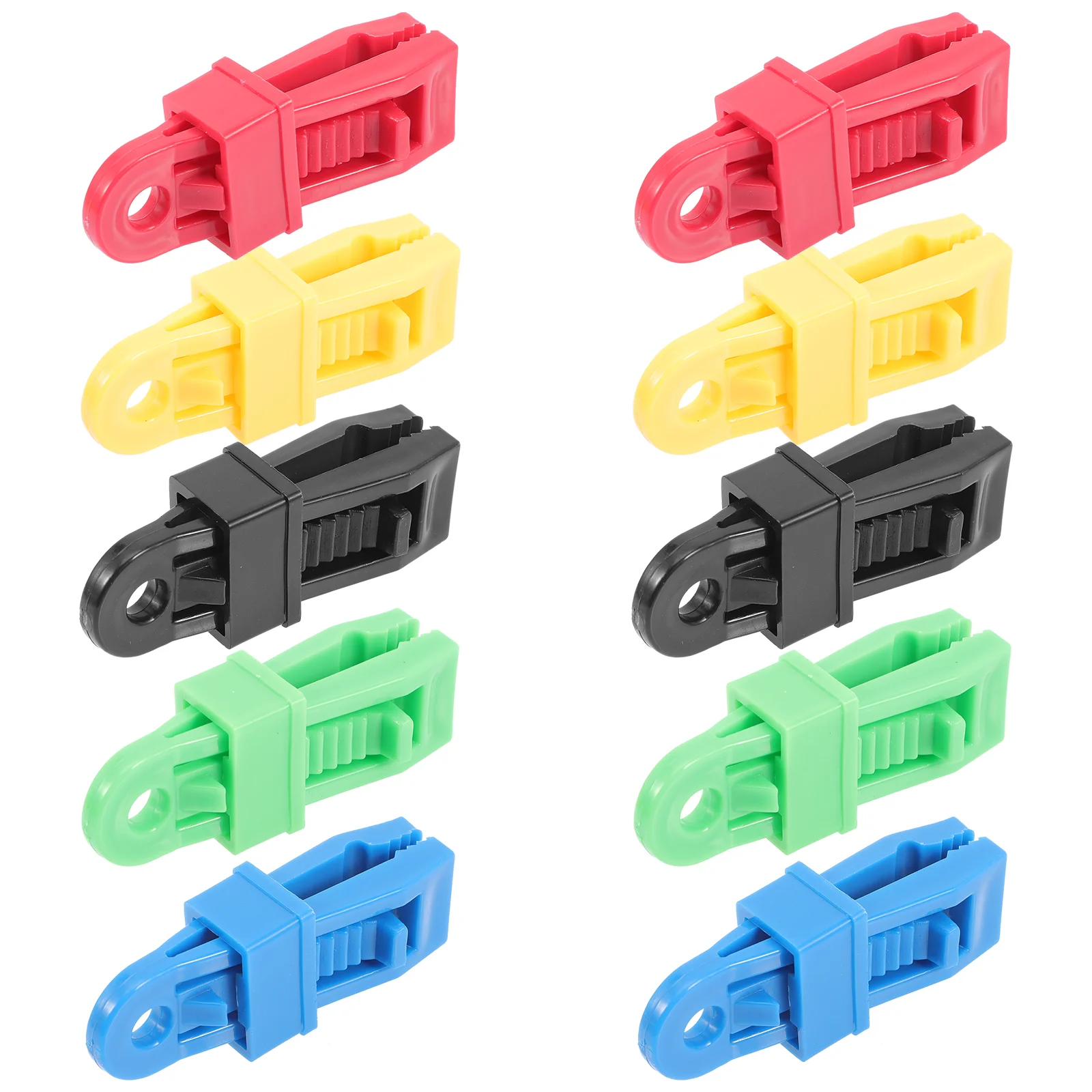 

10 Pcs Wear-resistant Tent Clips Tarps Fixers for Outdoor Camping Convenient Fasteners Clamps