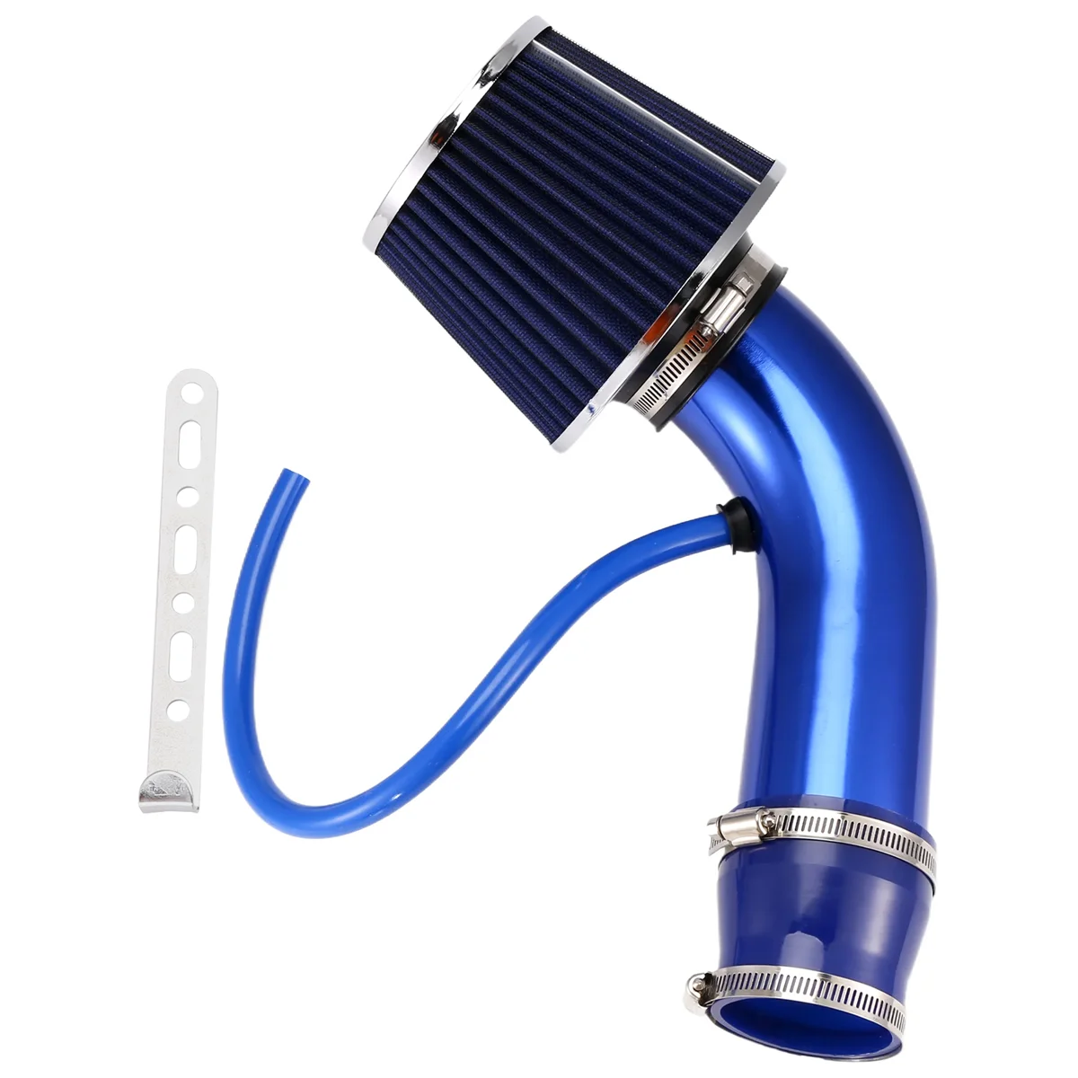 Automobile Blue 76mm Refitted Winter Mushroom Head Air Filter Intake Pipe Filter High Flow Air Filter Aluminum Pipe